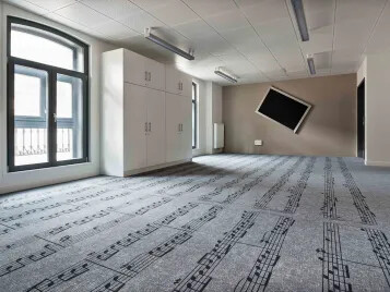 Flotex flocked flooring - bespoke design